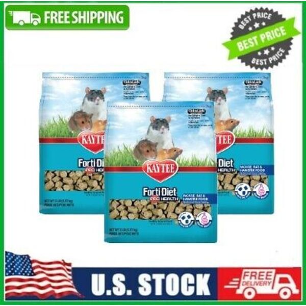 3 Pack Kaytee Pro Health Mouse, Rat, and Hamster Food 5 lb