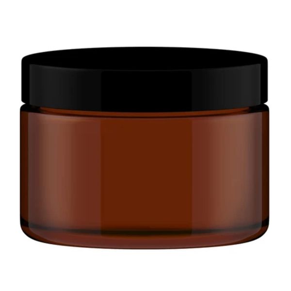 Empty Brown Glass Jar with Lid 500 ml