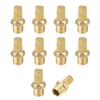 sourcing map Brass Exhaust Silencer with Brass Body 1/8 Inch PT Male Thread Bronze Pack of 10