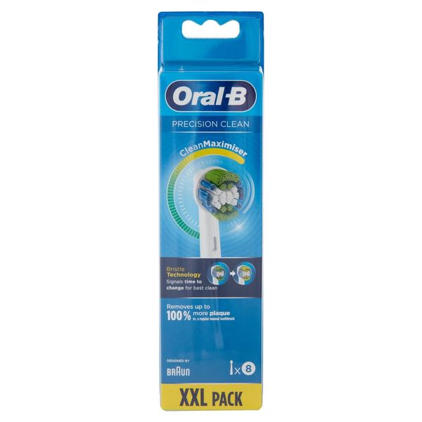 Oral-B Precision Clean Replacement Electric Toothbrush Heads with CleanMaximiser Technology, Pack of 8