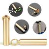 ayamaya Pill Case [2 Pack], Solid Brass Waterproof Pill Fob Holder with Key Ring Plus 3 Spare O-Ring Small Medicine Holder Container Box Portable EDC Tool for Keychain Outdoor Travel Survival