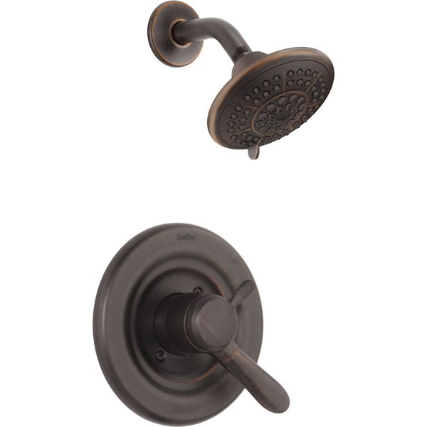 Delta Faucet Lahara 17 Series Dual-Function Shower Trim Kit with 5-Spray Touch-Clean Shower Head, Venetian Bronze T17238-RB (Valve Not Included)