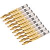 M6 Tap Drill Bit Set, 10PCS Tapping Bits 6mm M6 Combination Drill Taps Bit Set Hex Shank Screw Taps