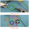 Sourcing Map 10Pcs Metal Split Keychain Rings, Round Flat Key Holder with Open Jump Ring, White
