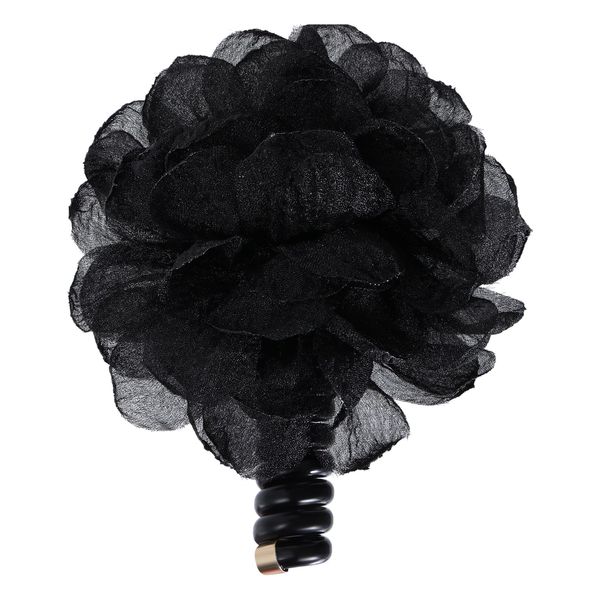 Black Flower hair Tie Spiral Telephone Wire Hair Band Elastic Ponytail Holder Hair Accessories for Women Girls