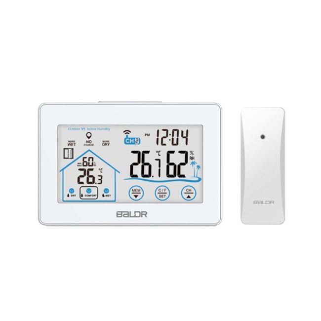 BALDR Indoor/Outdoor Wireless Weather Station With Sensor