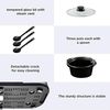 Triple Slow Cooker Buffet Server 1.5-Quart Upgraded Oval Ceramic Pot Lid Rests