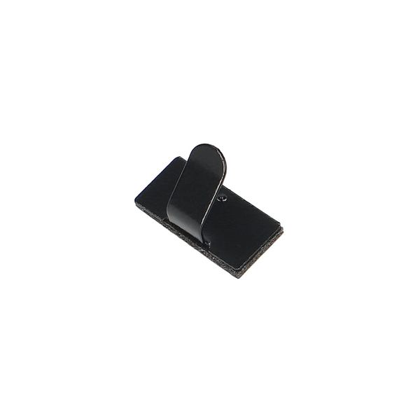 Amon 3426 Cable Holder Mini, 0.6 x 0.3 inch (15.5 x 8.0 mm), Pack of 15, Black