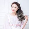YJINCO YJWM007-gry Gradient Color Extensions, Point Wig, Ponytail Wig, Curly Hair, Ribbon, Extensions, Long, Curls, Easy Clip, Heat Resistant, 4 Colors to Choose From