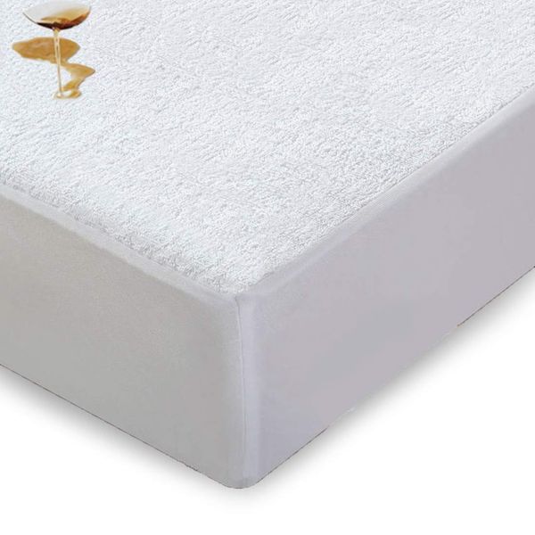 COMFORTNIGHTS Waterproof Terry Towelling Mattress Protector Super-King Size :180 x 200 x 32cms