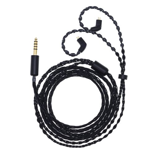 Yongse 2PIN/MMCX/TFZ/QDC IEM Headphone Replacement Cable, 6N OCC 4ft Upgraded Stereo 3.5/4.4mm Balanced Jack, Silver Plated 8 Strand Earphone Earbuds Audio Extension Cord - TFZ 4.4mm Without Mic