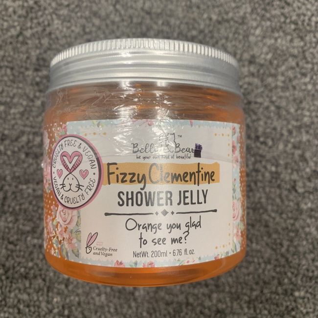 Bella & Bear Fizzy Clementine Shower Jelly, Vegan, Cruelty Teen Girl Gifts 6.7oz