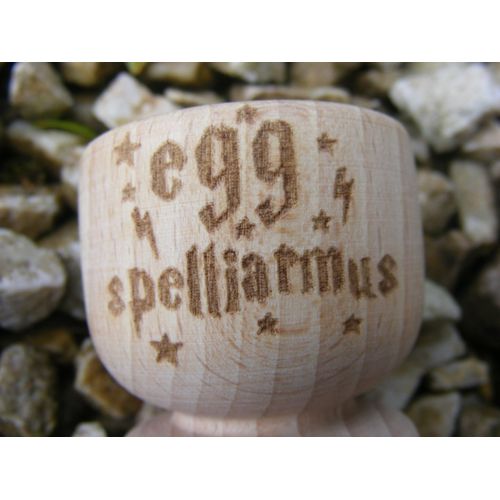 FastCraft HARRY POTTER INSPIRED WOODEN EGG CUP HOGWARTS WIZARD HOUSE WARMING PRESENT FAN BIRTHDAY GIFT IDEA EGGCUP (Set of 2)