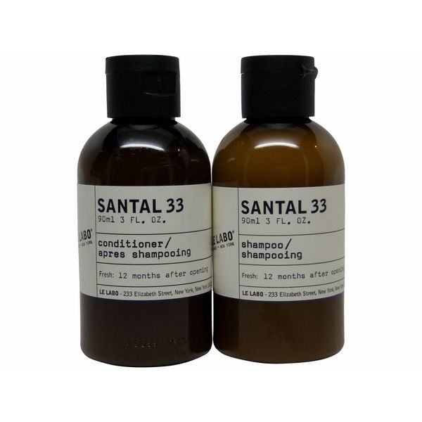 Le Labo Santal 33 Shampoo & Conditioner lot of 2 (1 of each) 3oz bottles.