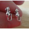 Sterling Silver TINY 3D 11x5mm Rat Mouse Stud Studs Earrings!