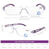 DOOViC 5 Pack Rimless Reading Glasses Blue Light Blocking Computer Readers Anti Eyestrain 3.50