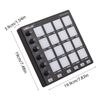 ROYHH MIDI Controller Beat Maker Machine 6 Assignable Knobs Note Repeat Full Level Buttons and Production Software Portable Mini MIDI Controller Pad USB for Beginner Music Production