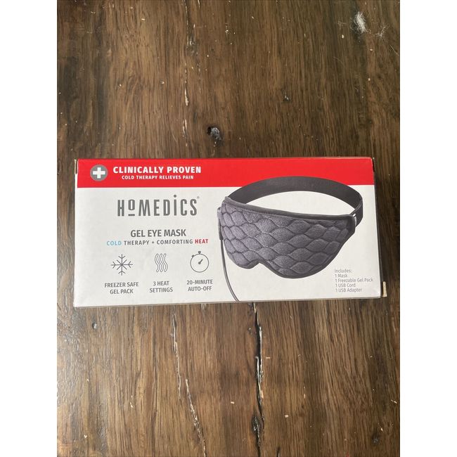 NEW HoMedics Relaxing Sleep Gel Eye Mask, Heated, Weighted, Calming Comfort New