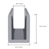 Polished Stainless 3/8" Fixed Panel Shower Door Deep U-Channel -  23" Stock Le