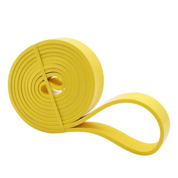 Umi. Training Band, Fitness Tube, Resistance Band, Pull Up Tube, Pull Up Assistance, Natural Rubber, Durable, Yellow (39.7 - 60.3 lbs (18 - 31 kg)