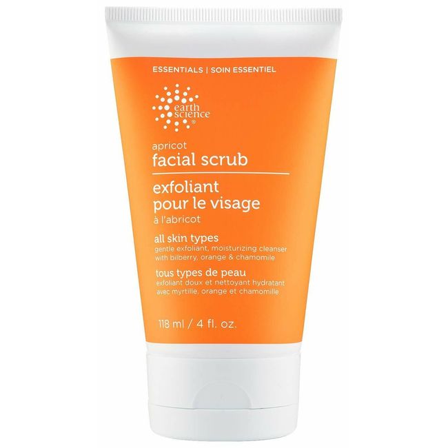 Earth Science apricot facial scrub for all skin types. 4 fl oz.