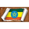 Ethiopia Flag Scroll Novelty Aluminum Key Chain KC-9174