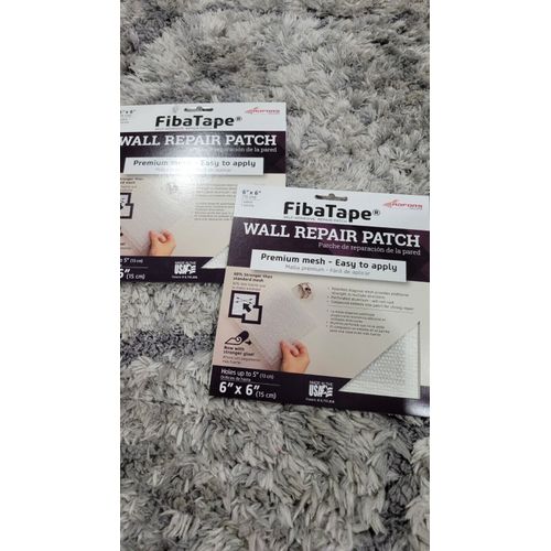 Lot of 2 Drywall Repair Patches Self-Adhesive 6" x 6" Wall Hole  Mesh