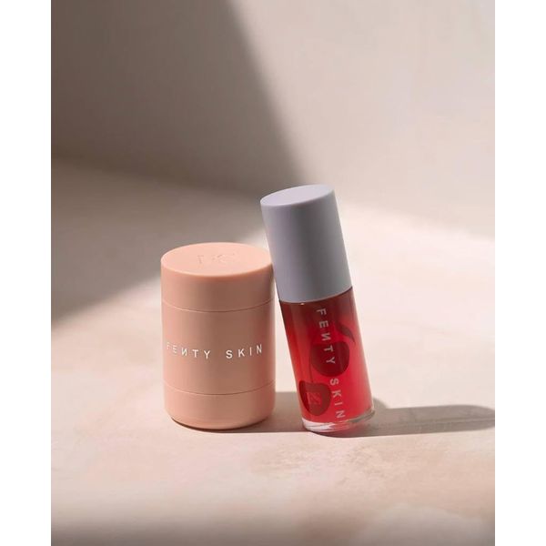 Fenty Skin Perfect Puck'r Hydrating Lip Care Duo (Cherry Treat Conditioning + Strengthening Lip Oil + Plush Puddin’ Intensive Recovery Lip Masque)