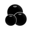 Evans Drum Head Pack Black Chrome Fusion, 10",12",14" - Drum Head Set