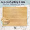 Heavy Duty Bamboo Cutting Board Rectangular - Grooved/Flat - 30" x 24" x 0.75"