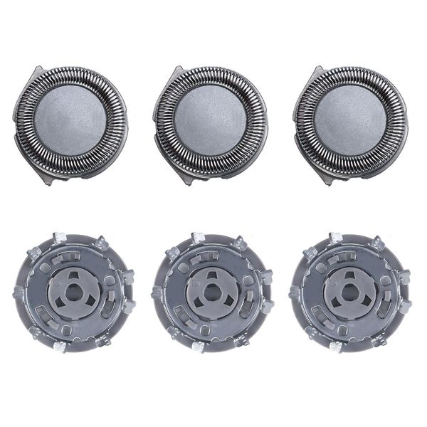 3Pcs Replacement Shaver Heads, Shaver Replacement Blades Back-Up Rotary Heads Compatible with Phillips Series 1000 2000 3000 5000 Model AT8xx AT7xx PT8xx PT7xx Pointed Blades for Electric Razor