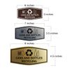 Fancy Cans and Bottles Recycling Sign (Brushed Silver) - Large
