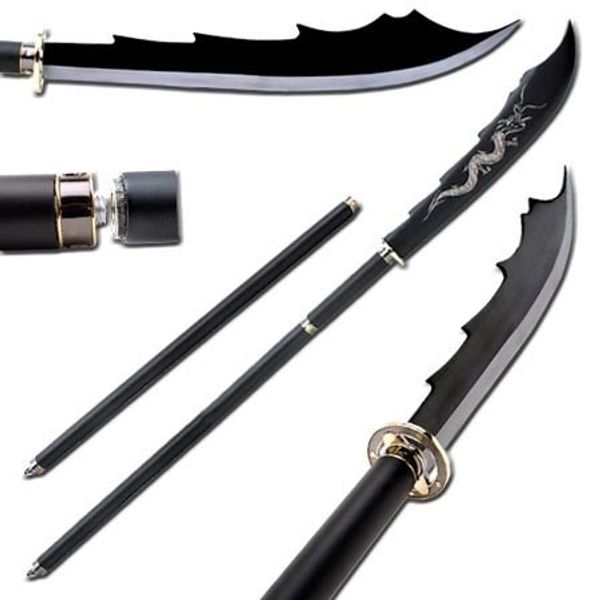 Ace Martial Arts Supply 62" Black Dragon Japanese Naginata Sword