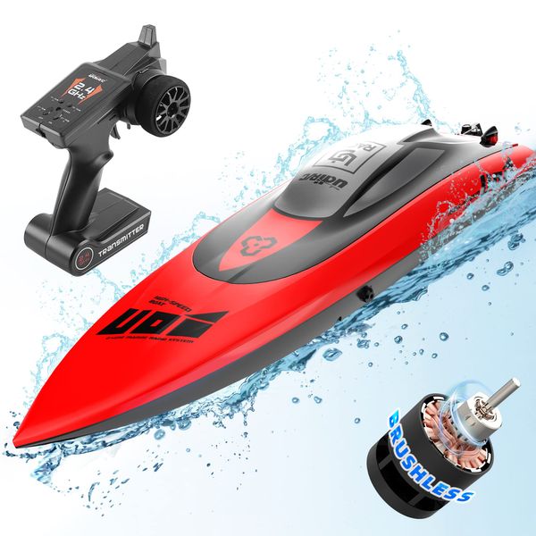 Cheerwing Brushless RC Boat for Adult & Kid, 40 km/h Fast Remote Control Boat for Pools & Lakes