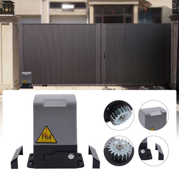 550W 2700lb/1200KG Automatic Electrico Sliding Gate Opener Motor With 2 Remotes