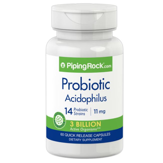 Probiotic Acidophilus 14 Strains 3 Billion Organisms, 60 Quick Release Capsules