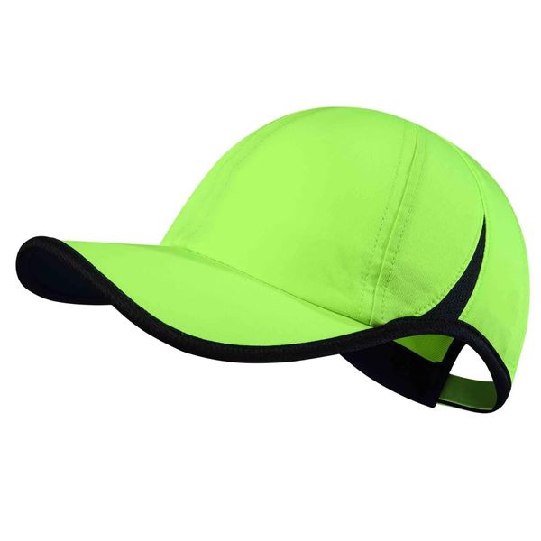 GADIEMKENSD Performance Run Hat Summer Cooling Hats for Womens Mens Golf Hat Breathable Adjustable Plain Dad Cap Sun Protection for Tennis Hiking Workout Gym Hunting Outdoor Fluorescent Green