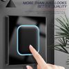ACMEROTA Square Push Button Wall Light Switch With LED Indicator, 2 Gang 2 Way ON/Off Switch for LED Lights, Black