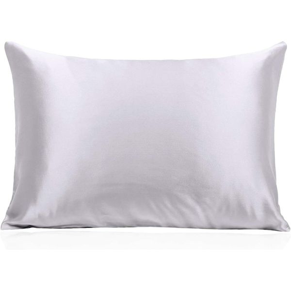 100% Mulberry Silk Pillowcase Silver Grey Standard Size 20×26inch Ravmix