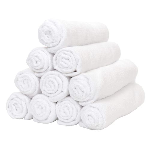 Arkwright Microfiber Gym Towel - Pack of 12 - Super Soft, Quick Dry Workout Sweat Towels, 300 GSM Lightweight & Absorbent for Sports, Working Out, Yoga, and Spa, 16 x 27 in, White
