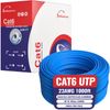 CAT6 1000FT Cable CCA UTP Unshielded Solid 23AWG Ethernet LAN Network RJ45 BLUE