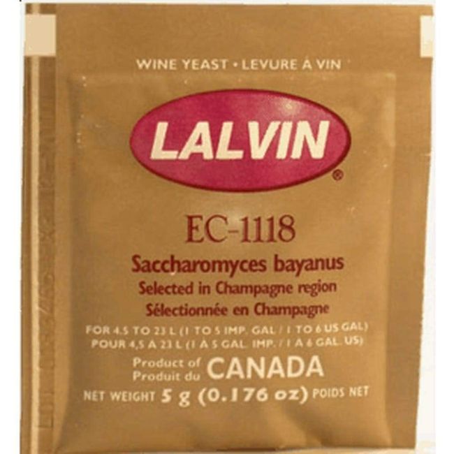 Lalvin Sparkling Wine Yeast EC-1118 Sachet 5g - Ideal for Making Cider and Champagne Style Wines