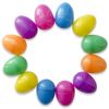12 x Coloured Empty Plastic Eggs Easter Hunt Gift Decoration Accessories