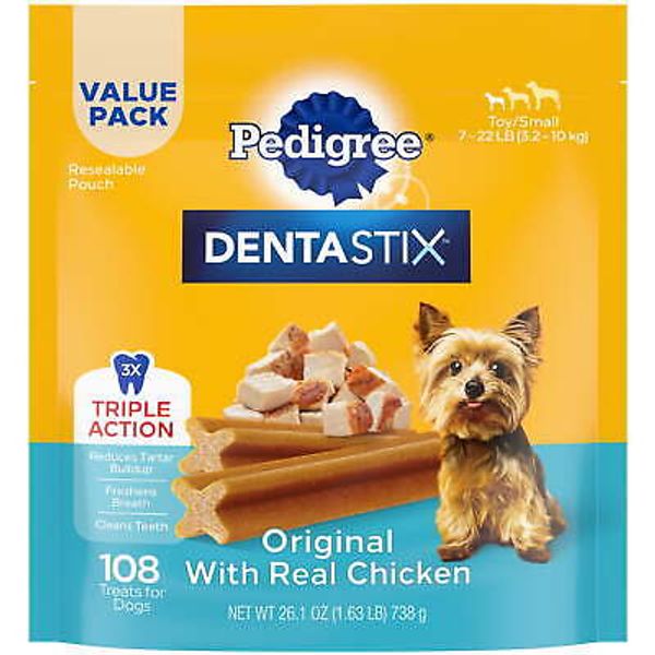 26.1 oz Dentastix Original Chicken Treats for Dogs -Dental Health & Fresh Breath