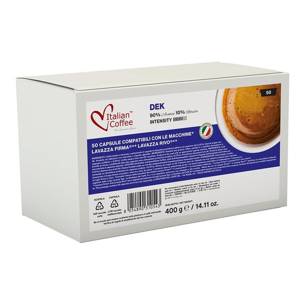 Italian Coffee capsules compatible with RIVO machines (Decaff, 50)