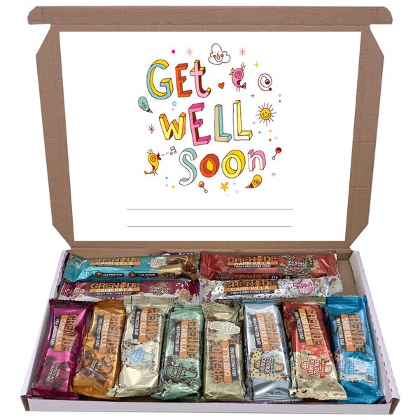 Grenade Carb Killa 12x60g High Protein Bars Bar Gift Hamper Box Mixed 12 Flavours (Get Well Soon)