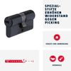 ABUS Profile Cylinder D6XBL 35/40 with Code Card and 5 Keys - 96808 - Black