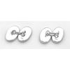 925 Sterling Silver Blue Turquoise Stone Classic Chain Link Oval Shape Cufflinks, Cuff links