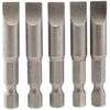 Draper 64280 8mm 1/4" Hex Plain Slot Insert Bit 50mm Long (5 Pieces)