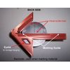 2  Inch Center Finder Centering Square Center Marking Material Tool Guide CF-V8E
